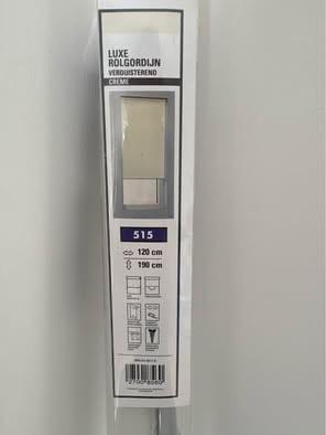 Rolgordijn 120x190 cm – verduisterend – crème – nieuw, Huis en Inrichting, Ophalen, Zo goed als nieuw, Crème