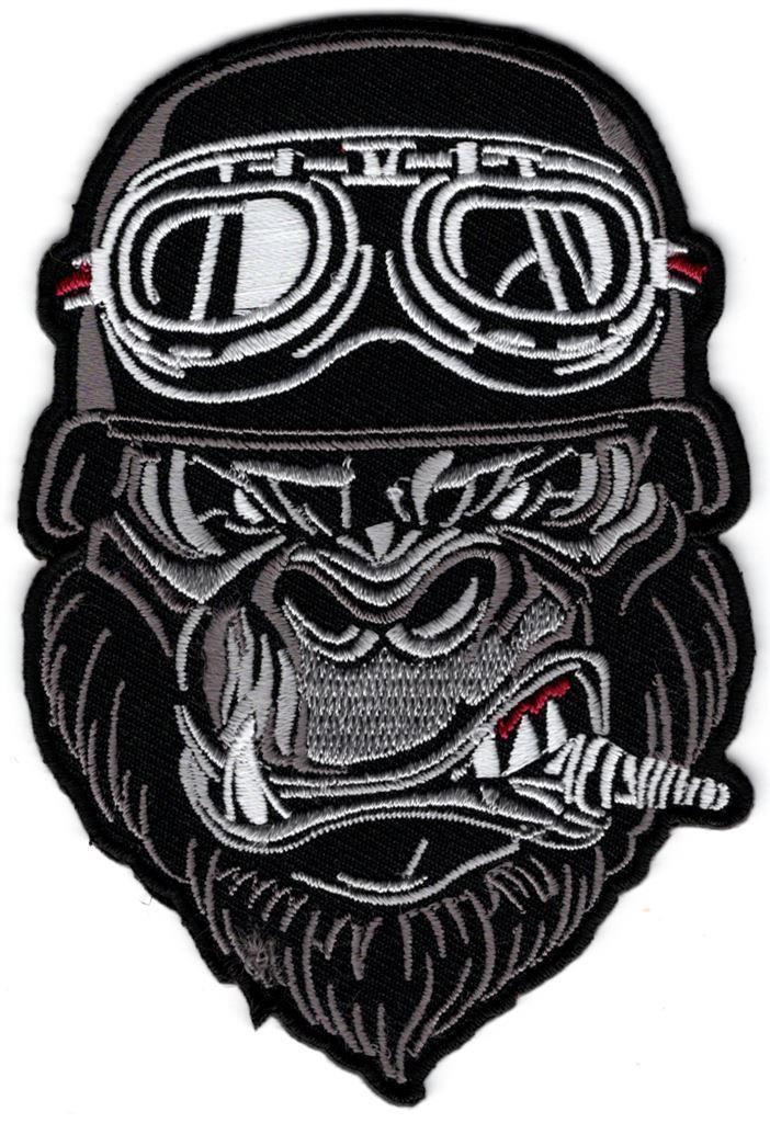 Gorilla Biker stoffen opstrijk patch embleem #2, Motoren, Accessoires | Stickers, Verzenden