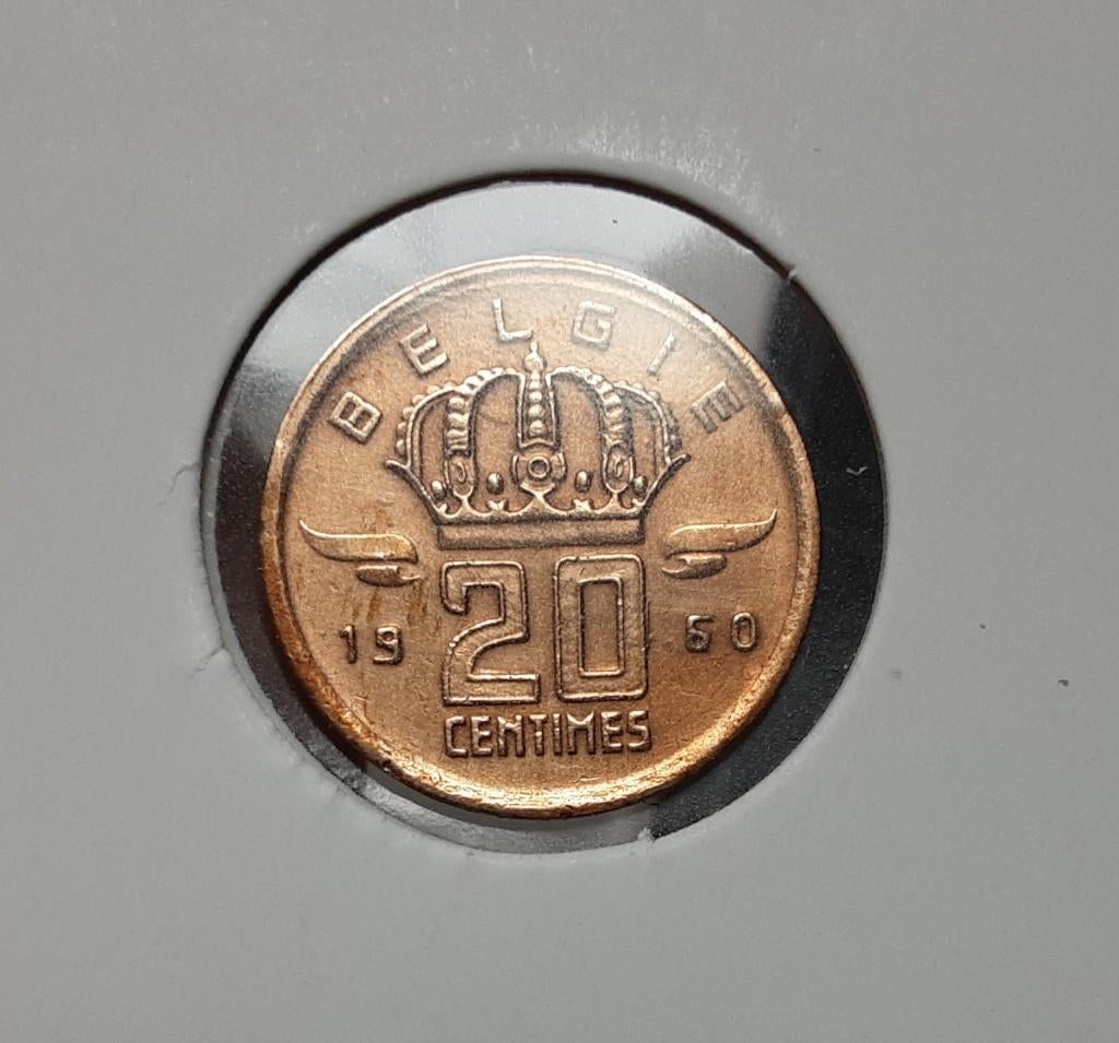 België - 20 cent – 1960 vl. (Ref 061), Ophalen of Verzenden, Losse munt