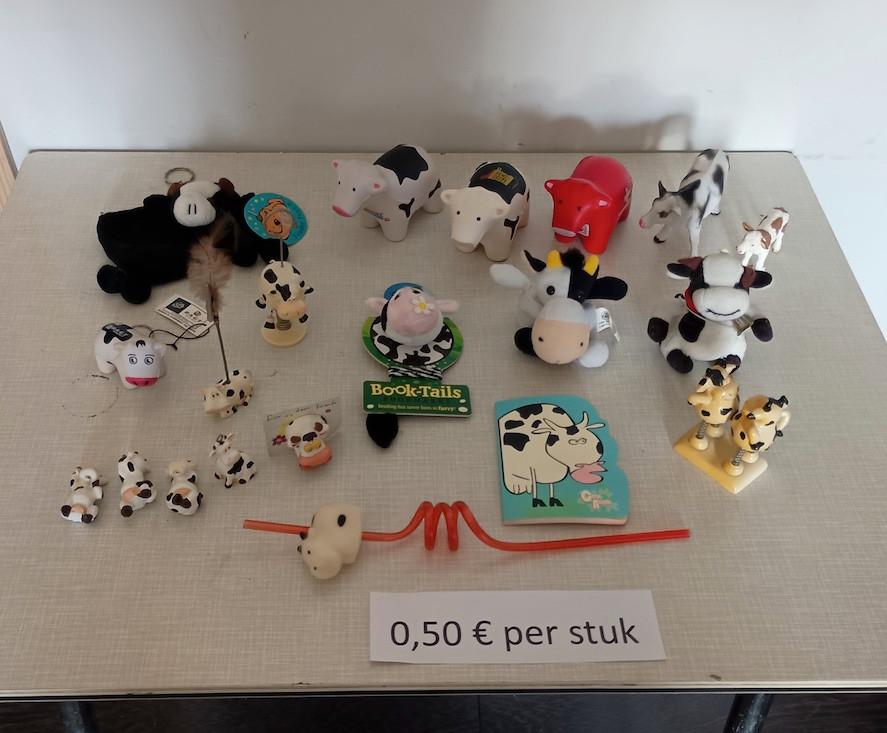 koe collectie, beeldjes, pluche koeien, …, Enlèvement, Utilisé