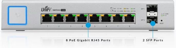 Ubiquiti UniFi Switch (8-poorts, 150W PoE+), Computers en Software, Netwerk switches, Ophalen of Verzenden, Gebruikt