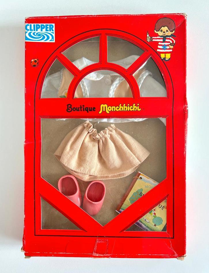 Costume d'écolière - Boutique Monchhichi / Kiki, Verzamelen, Poppen, Gebruikt, Kleertjes, Ophalen of Verzenden