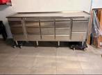 Koelwerkbank inox -14 laden, Huis en Inrichting, Kasten | Dressoirs, Ophalen, Zo goed als nieuw