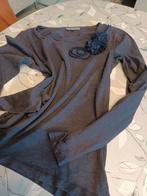 Donkerblauwe  t shirt longsleeves met rozetje 40 JBC, Kleding | Dames, T-shirts, Maat 38/40 (M), JBC, Zo goed als nieuw, Lange mouw