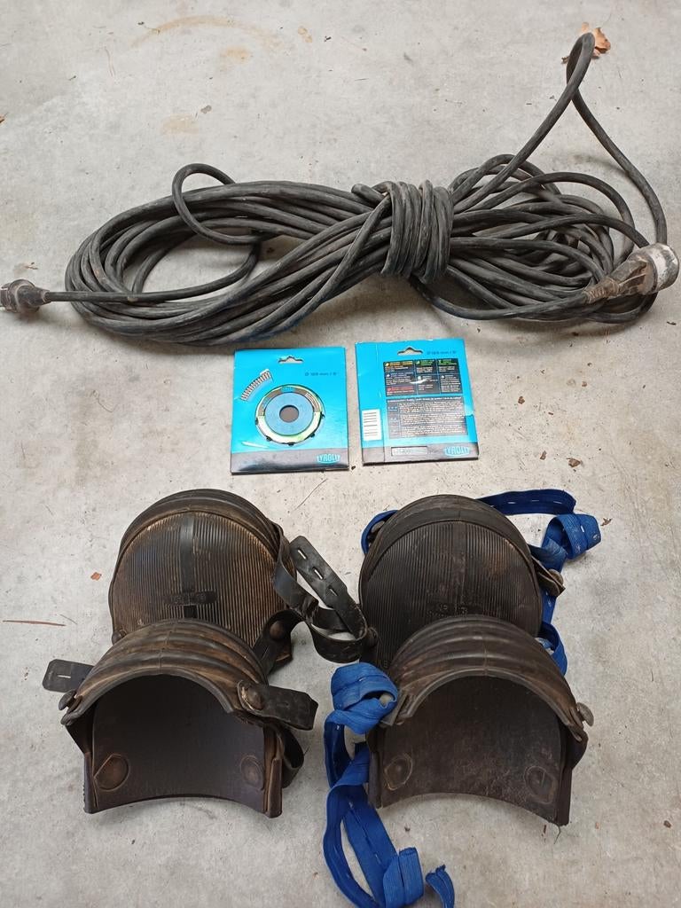 Diamantschijf,verlengdraad,knielappen, Ophalen