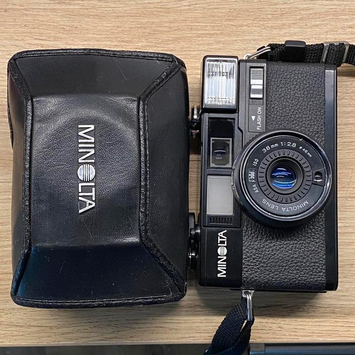 Minolta Hi-Matic S2, Minolta 38mm f2.8 *zo goed als nieuw, Audio, Tv en Foto, Fotocamera's Analoog, Zo goed als nieuw, Minolta