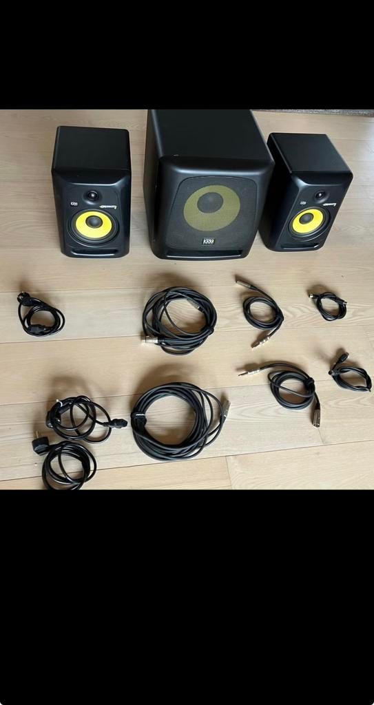 Krk rockit 6 +sub 10 “ très puissant, Computers en Software, Pc speakers, Ophalen of Verzenden, Zo goed als nieuw