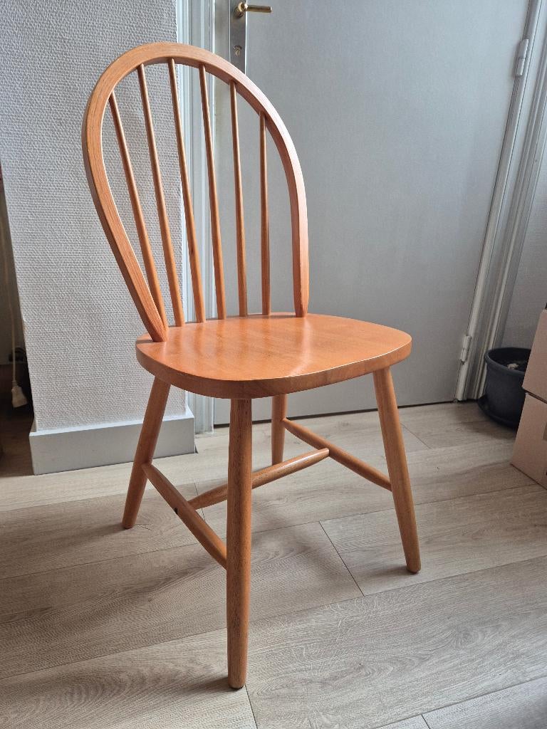 Six chaises dossier en arceau vintage, Brun, Enlèvement, Modèle à barreaux, Bois