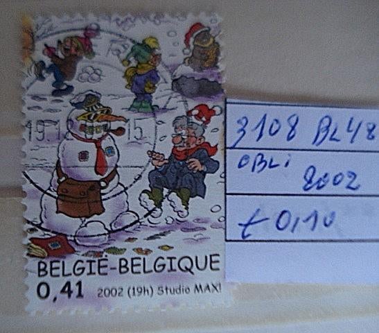 Belgique 3108 (O) BL48, Affranchi, Timbre-poste, Envoi, Autre