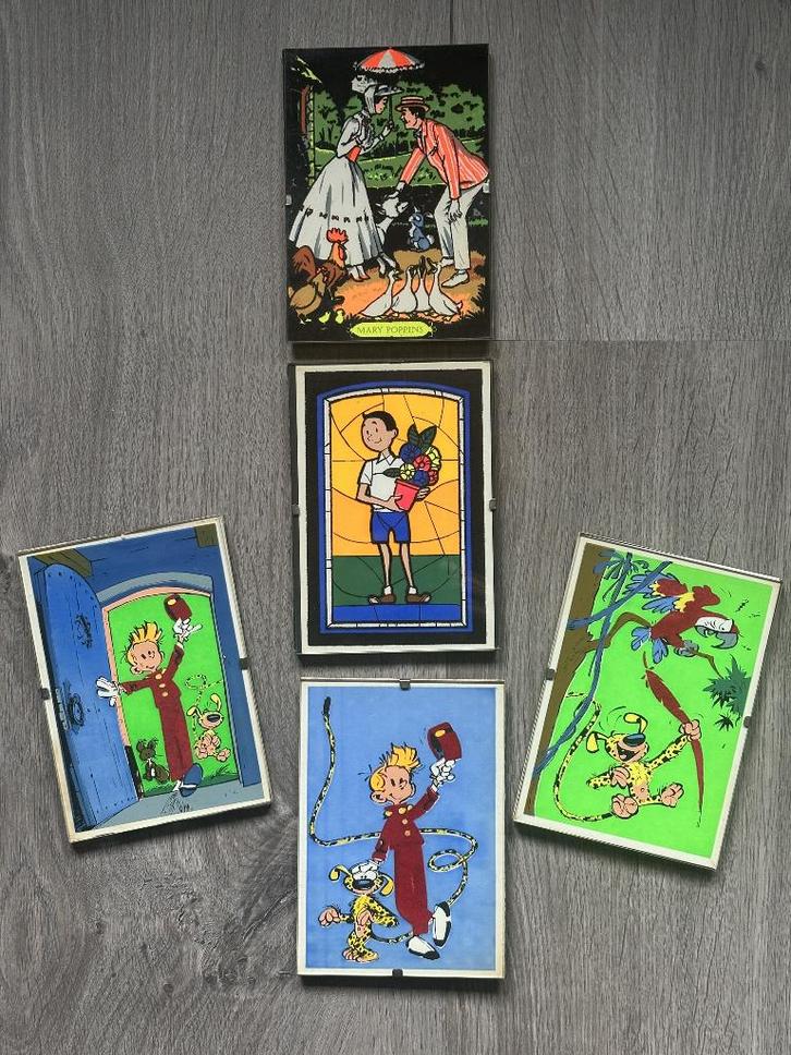 5 Cartes postales Flock-Indus 1960 en 2D + 5 sous-verres-25€, Collections, Personnages de BD, Comme neuf, Image, Affiche ou Autocollant