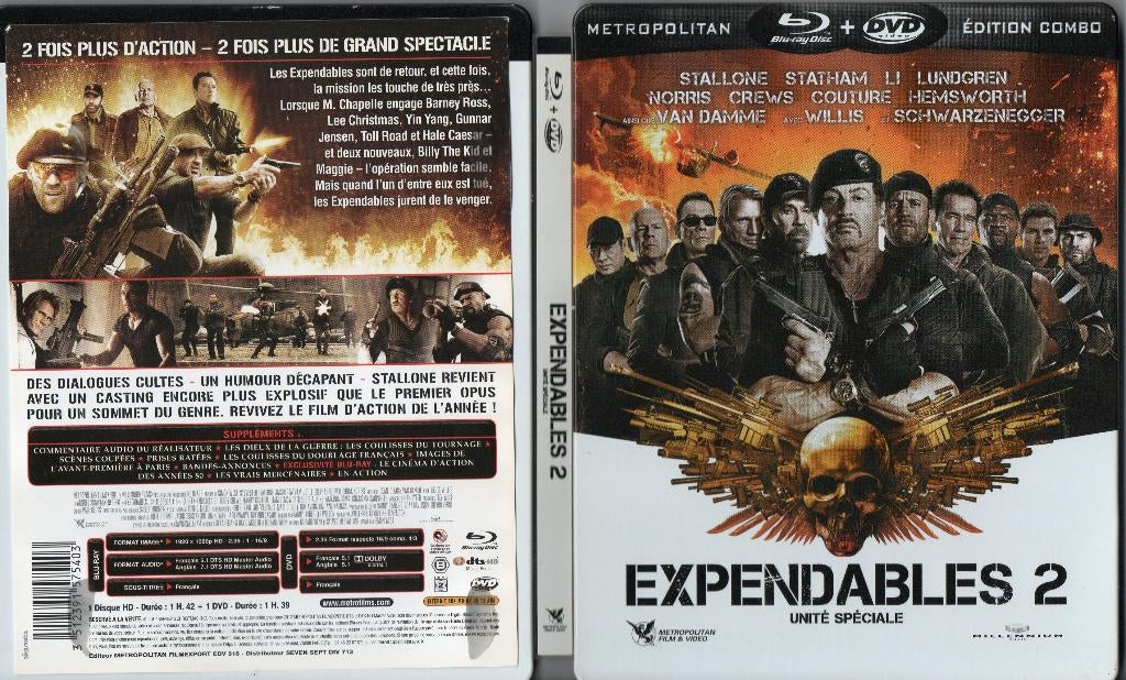expandables 2  unite speciale"steelbook" (blu-ray) neuf, CD & DVD, Blu-ray, Enlèvement ou Envoi, Comme neuf, Action