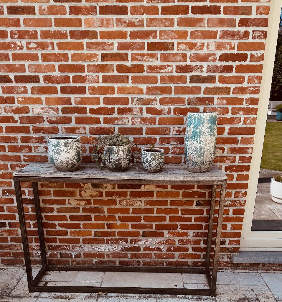 Tuin wandtafel, Jardin & Terrasse, Tables de jardin, Enlèvement, Utilisé, Rectangulaire, Métal