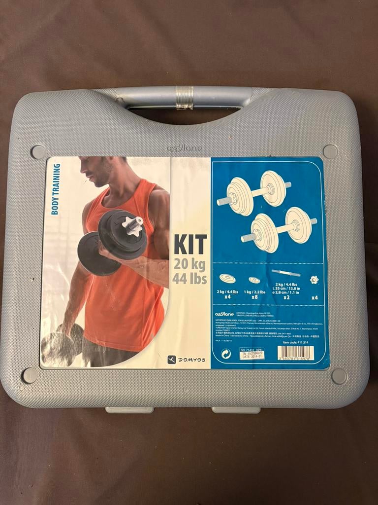 Kit d’halteres reglables., Sport en Fitness, Overige Sport en Fitness, Ophalen, Gebruikt