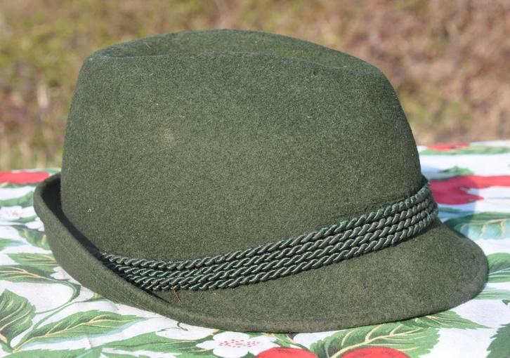 chapeau tyrolien feutre tour 55, Antiek en Kunst, Antiek | Kleding en Textiel, Dames, Heren, Kinderen, Ophalen of Verzenden