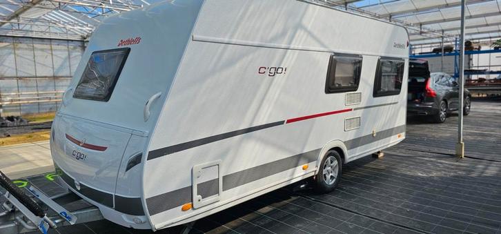 Dethleffs c'go 2017, Caravans en Kamperen, Caravans, Particulier, Rondzit, Dethleffs, Frans bed, Disselslot, Douche, Fietsenrek