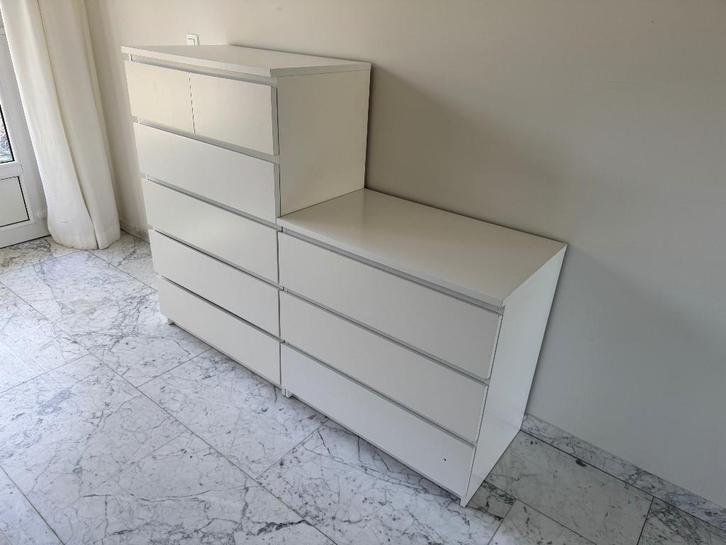 IKEA MALM commode 3 tiroirs blanche – 80x48x78 cm, Maison & Meubles, Armoires | Commodes, Utilisé, Moins de 100 cm, 50 à 100 cm