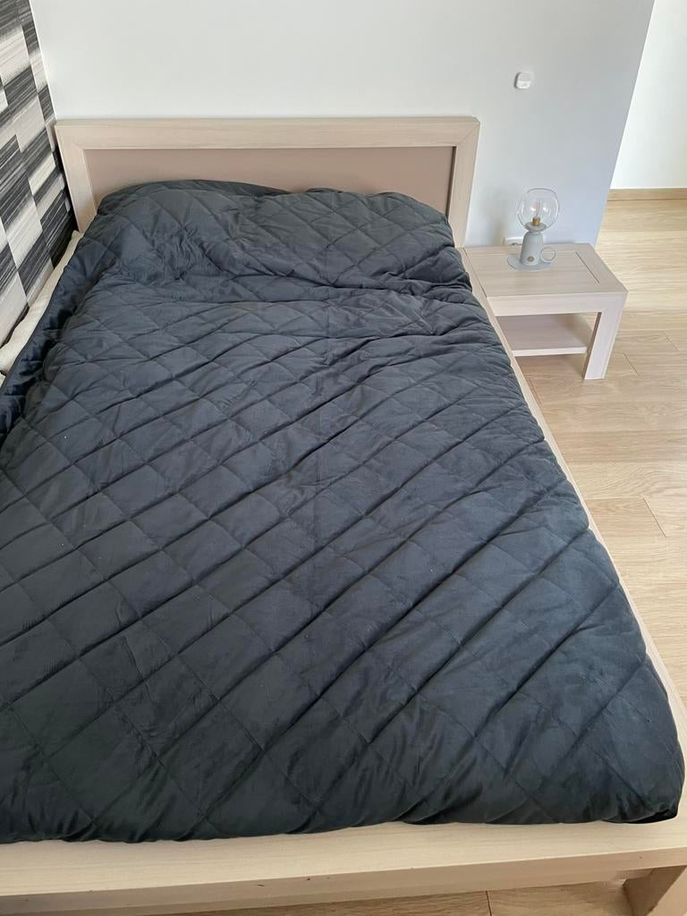 Chambre beige, Maison & Meubles, Chambre à coucher | Lits, Queen size, Beige, Comme neuf, Enlèvement