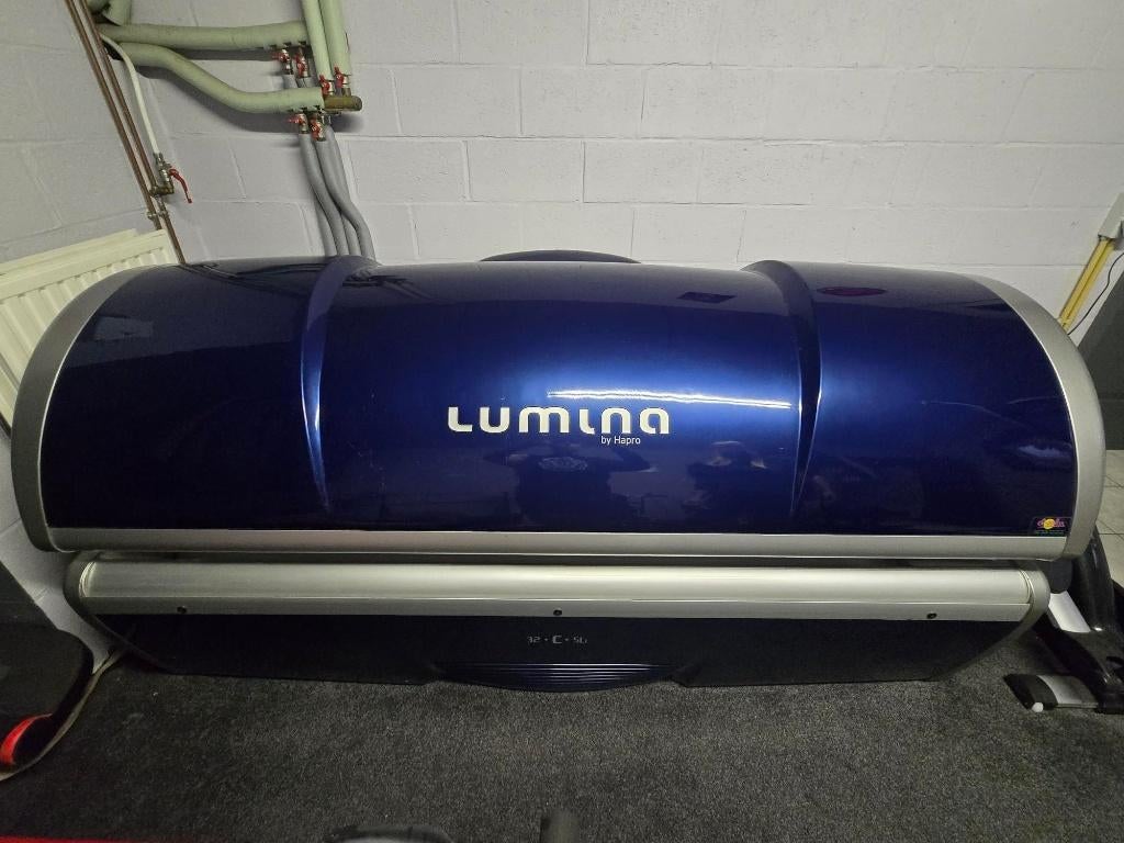 Lumina By Hapro zonnebank, Ophalen, Gebruikt, Zonnebank dubbelzijdig, 15 lampen of meer