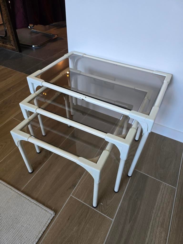 Tables d'appoint design, 55 à 75 cm, Enlèvement ou Envoi, Synthétique, Utilisé