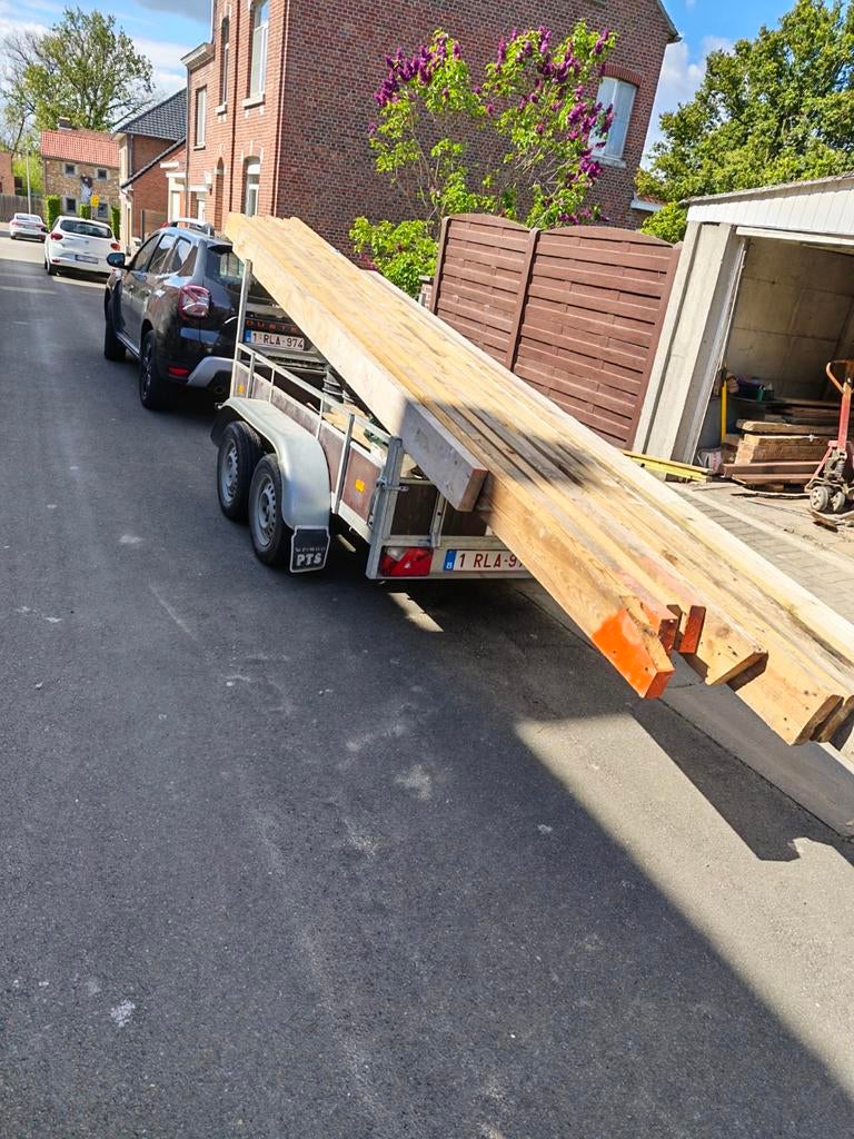 Gerecupereerde houten balken, Ophalen