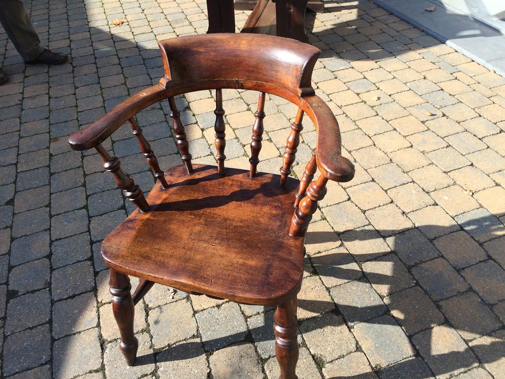 Chaise de bureau en chêne anglais., Enlèvement