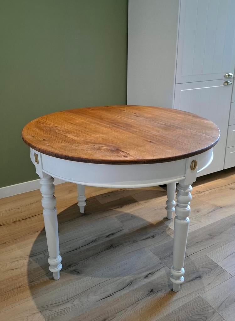Gerestaureerde antieke tafel - MASSIEF EIKEN - 4/6 personen, Huis en Inrichting, Tafels | Eettafels, Ophalen, Zo goed als nieuw