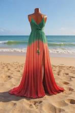 Jurk voor mooie gelegenheden blauw roze goud, Maat 38/40 (M), Blauw, Gold & Silver, Nieuw