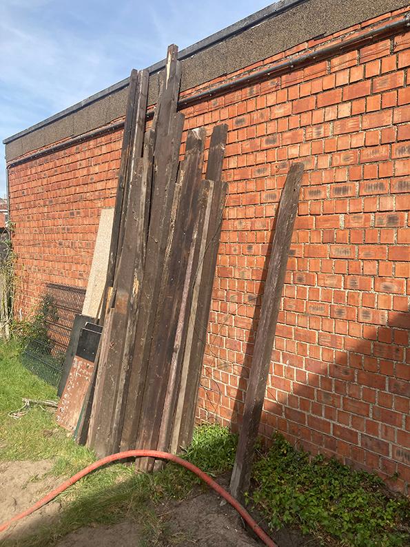 Houten balken, Enlèvement, Utilisé, Poutres