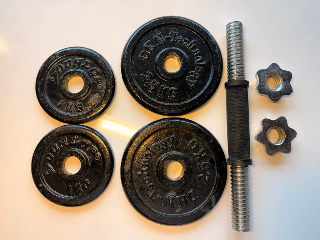 Haltère modulable barre et disque, Sports & Fitness, Équipement de fitness, Enlèvement ou Envoi, Comme neuf, Haltère