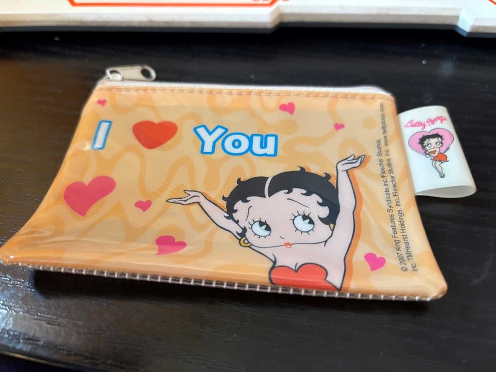 Betty Boop portemonnee, ik hou van jou, Ophalen of Verzenden, Gebruikt, Geel, Overige typen