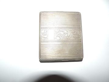 zeer oud sigarettendoosje alpacca zilver, Enlèvement, Argent