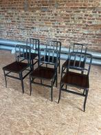 Prachtige set ijzeren stoelen, Huis en Inrichting, Ophalen, Zo goed als nieuw, Zwart, Vijf, Zes of meer stoelen
