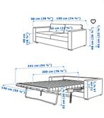 Zetelbed 2 personen, Huis en Inrichting, Ophalen, 150 tot 200 cm, Tweepersoons, 75 tot 100 cm