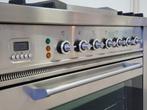 🍀Luxe Fornuis Boretti 90 cm RVS 5 pits frytop 1 oven, Elektronische apparatuur, 60 cm of meer, Ophalen of Verzenden, Zo goed als nieuw