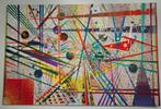 schilderij met acryl en metalicverf, Antiek en Kunst, Ophalen
