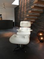 Vitra Lounge Chair + Ottoman Notenhout Snow NIEUW in doos, Enlèvement, Neuf, Cuir, High-end Furniture