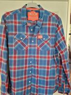 Geruit herenhemd Superdry, Blauw, SuperDry, Zo goed als nieuw, Halswijdte 39/40 (M)