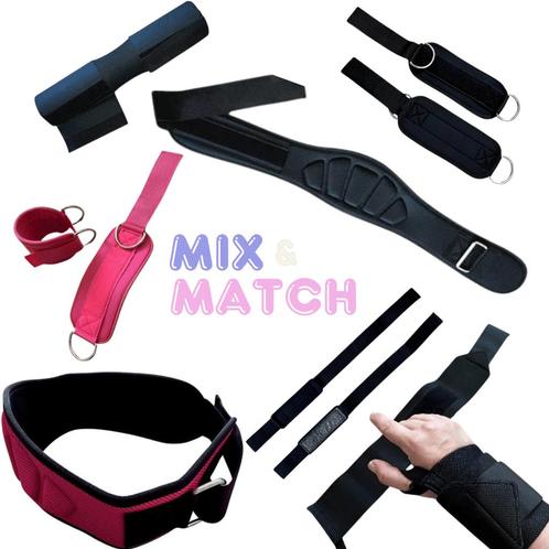 Training pakket tilriem, wrist- enkel- en liftstraps foampad, Sports & Fitness, Équipement de fitness, Neuf, Ceinture d'haltères