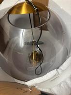 Hanglamp grote bol gerookt glas nieuw in de doos, Huis en Inrichting, Lampen | Hanglampen, Ophalen, Nieuw, Glas