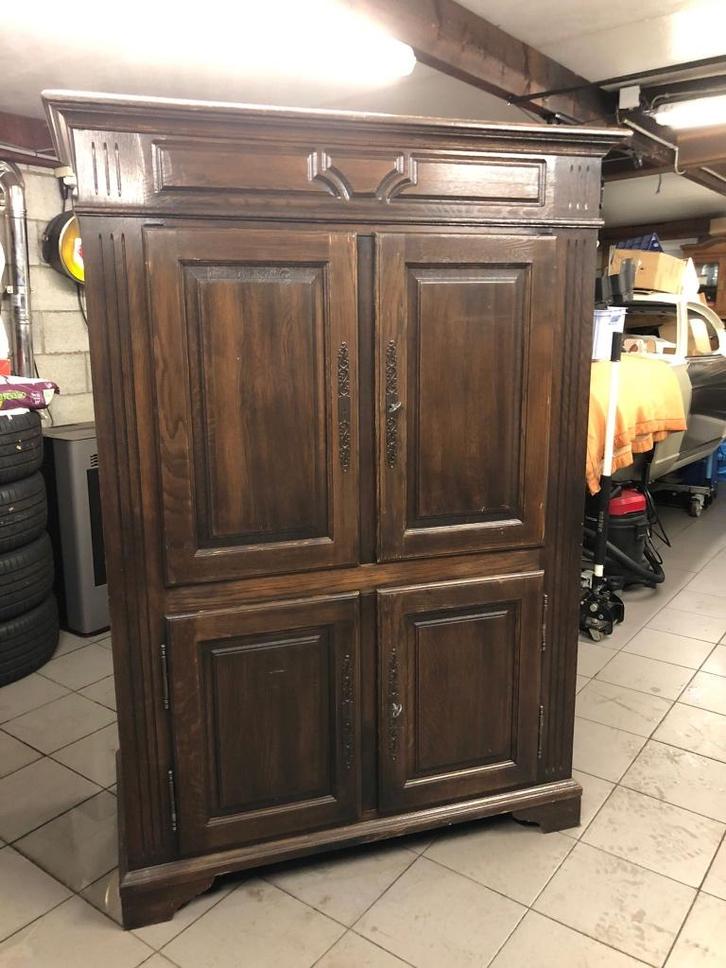 massief houten hal/TV kast, Huis en Inrichting, Kasten |Televisiemeubels, Gebruikt, 150 tot 200 cm, 100 tot 150 cm, 50 tot 75 cm