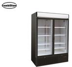 Tweedeurs vitrine koelkast, Ophalen, Zonder vriesvak, 200 liter of meer, 60 cm of meer