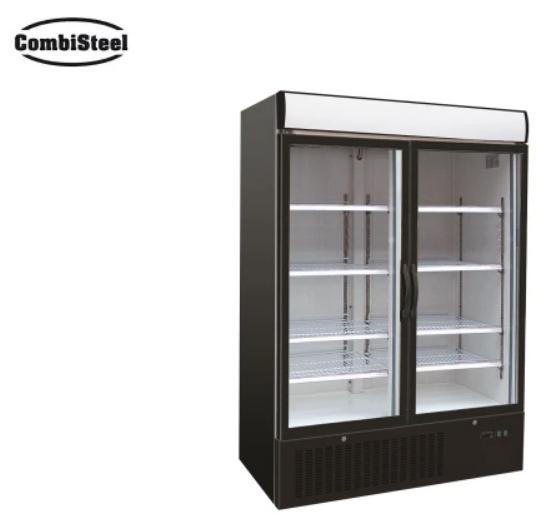 Tweedeurs vitrine koelkast, Elektronische apparatuur, Koelkasten en IJskasten, Zo goed als nieuw, Zonder vriesvak, 200 liter of meer