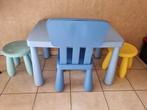 Mammut tafel met 2 stoeltjes en 2 krukjes (2), Gebruikt, Ophalen of Verzenden, Tafel(s) en Stoel(en)