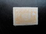 SPOORWEGEN 1894 Witte cijfers op gelijnde achtergrond, Spoor van plakker, Verzenden, Zonder stempel, Postfris