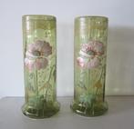 2 antieke Legras Montjoye vazen, email,ca 1910 H 28 cm, Antiek en Kunst, Verzenden