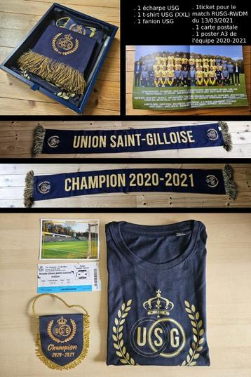 Union Saint-Gilloise 20-21 Champion Sjaalset met T-shirt beschikbaar voor biedingen