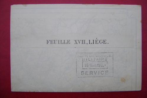 Stafkaart Luik, Begisch Leger, periode interbellum., Verzamelen, Militaria | Tweede Wereldoorlog, Landmacht, Overige typen, Ophalen of Verzenden