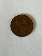belgische munt 20 centimes 1954, Ophalen, Brons, Losse munt