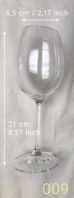 2 x Val Saint Lambert kristallen glas / H  21 cm / ref. 09, Ophalen of Verzenden