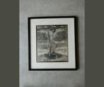 Houtskool tekening Jezus aan kruis, Antiek en Kunst, Antiek | Religieuze voorwerpen, Ophalen of Verzenden